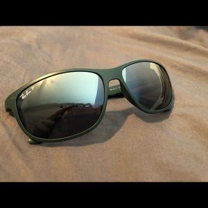 Men’s Ray Ban Lite Force Army Green Mirrored Lens
